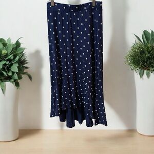 Talbot Blue Polka Dot Skirt Asymettrical Skirt Size SP